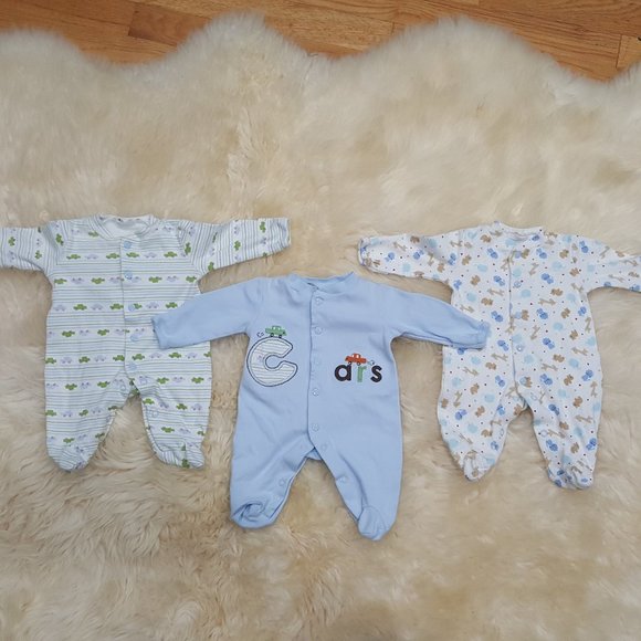 Bundle of 3 Cute Footed Onesies!! - Picture 1 of 6